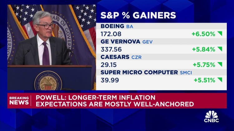 Fed Chair Powell: Forecasters say the chance of recession is extremely low, but has moved higher